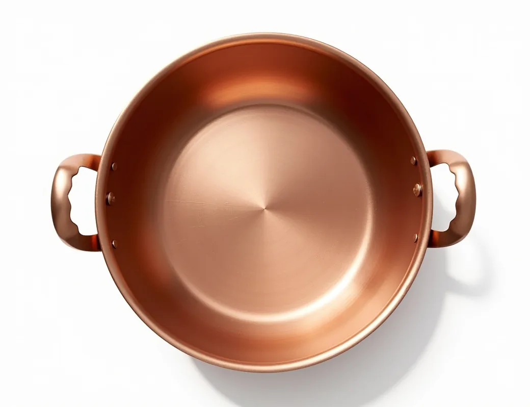 Copper sautoir 30 cm with flared edges and tinned interior